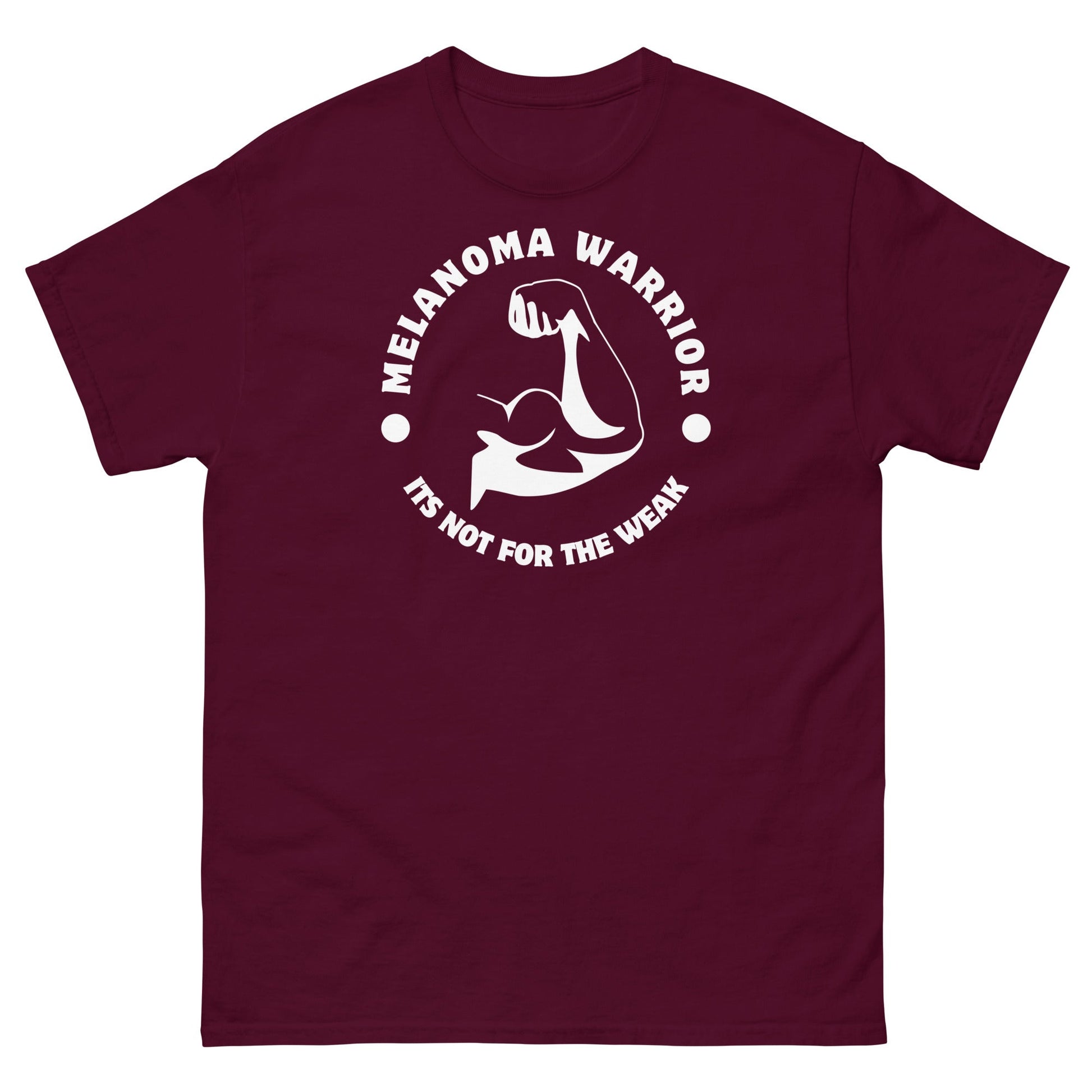 Melanomia Warrior Mans Arm Tee - JohnVsGBMMaroonS