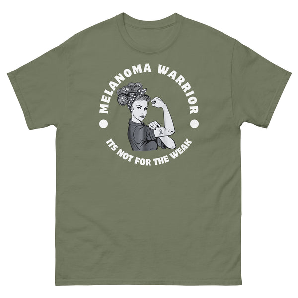 Melanomia Warrior Women's Arm Tee - JohnVsGBMMilitary GreenS