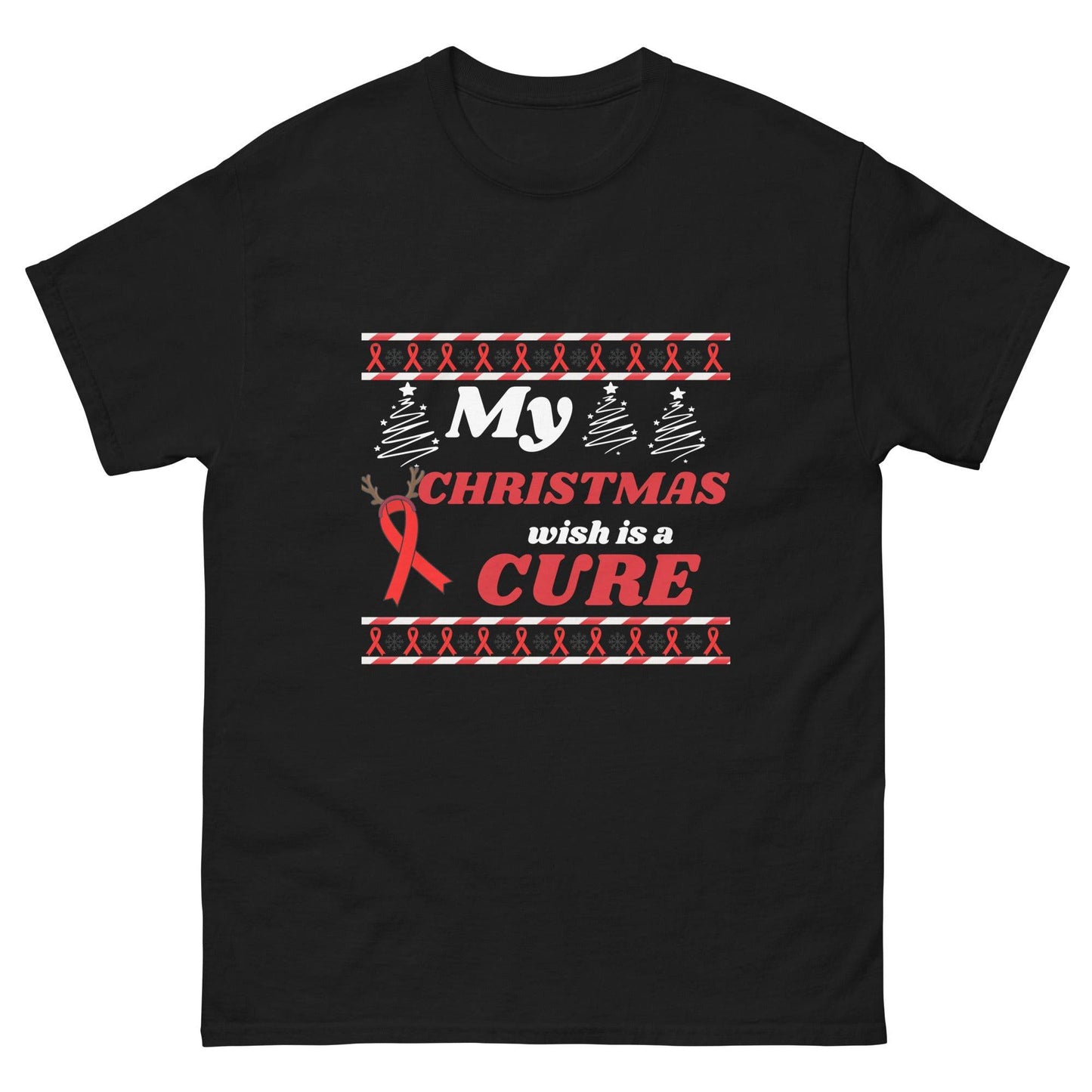 My Christmas Wish Is a Cure Cancer Unisex Classic Tee - JohnVsGBMBlackS