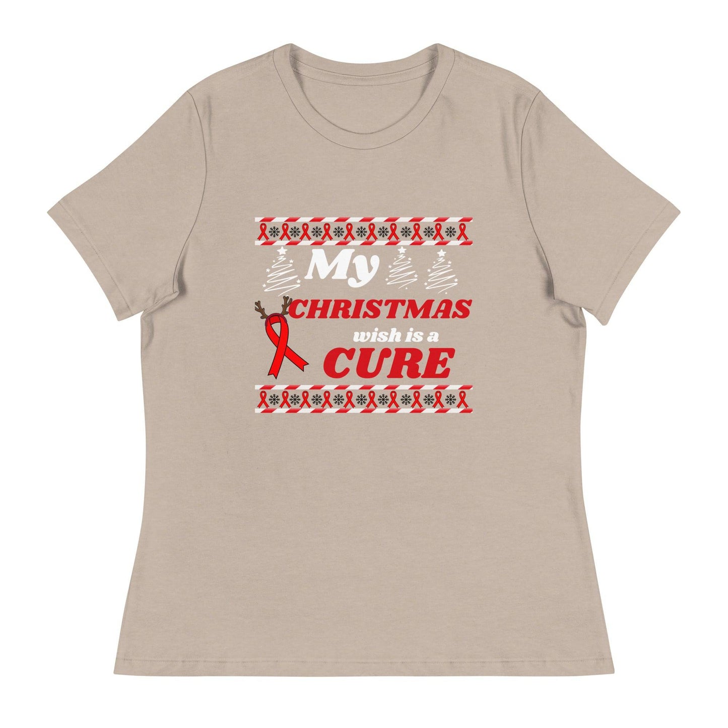 My Christmas Wish Is a Cure Cancer Women's Relaxed Tee - JohnVsGBMHeather StoneS