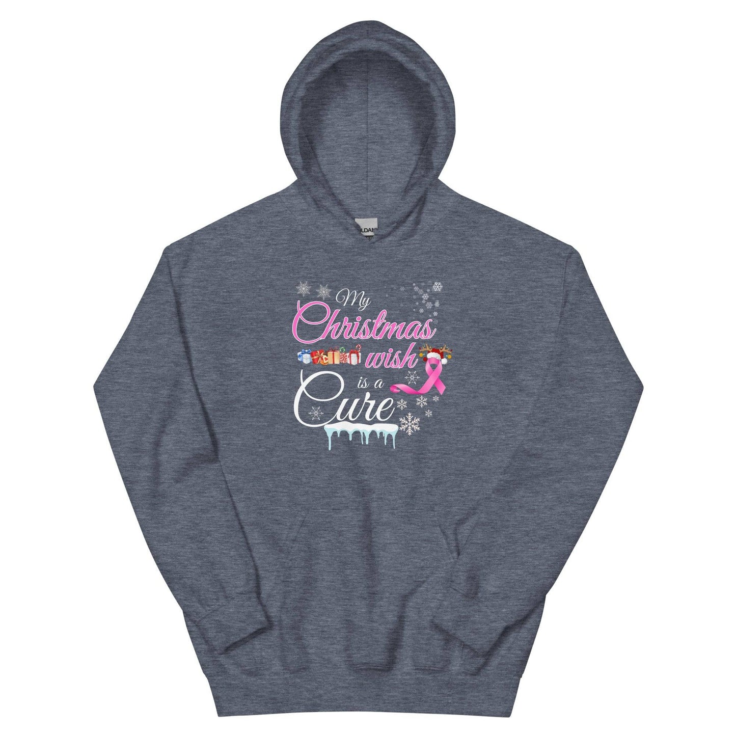 My Christmas Wish is a Cure Hoodie - JohnVsGBMHeather Sport Dark NavyS