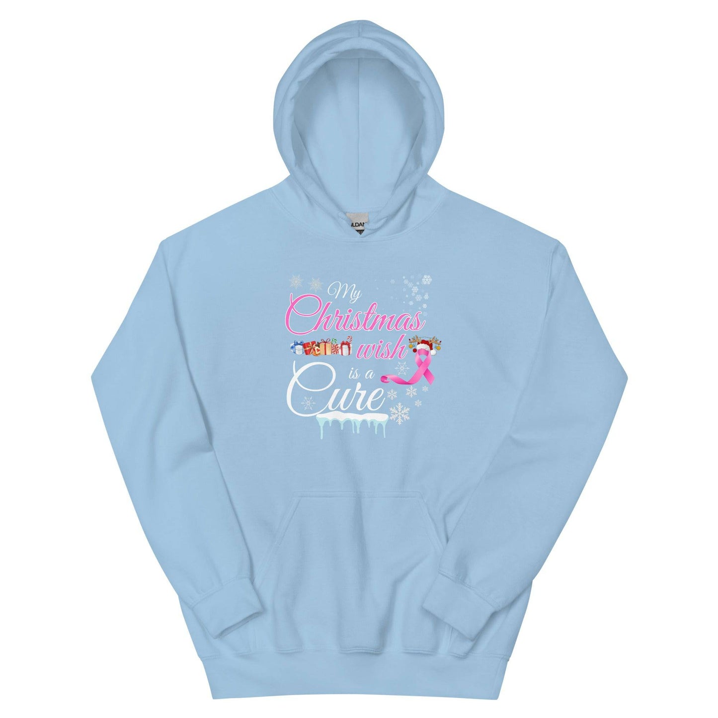 My Christmas Wish is a Cure Hoodie - JohnVsGBMLight BlueS