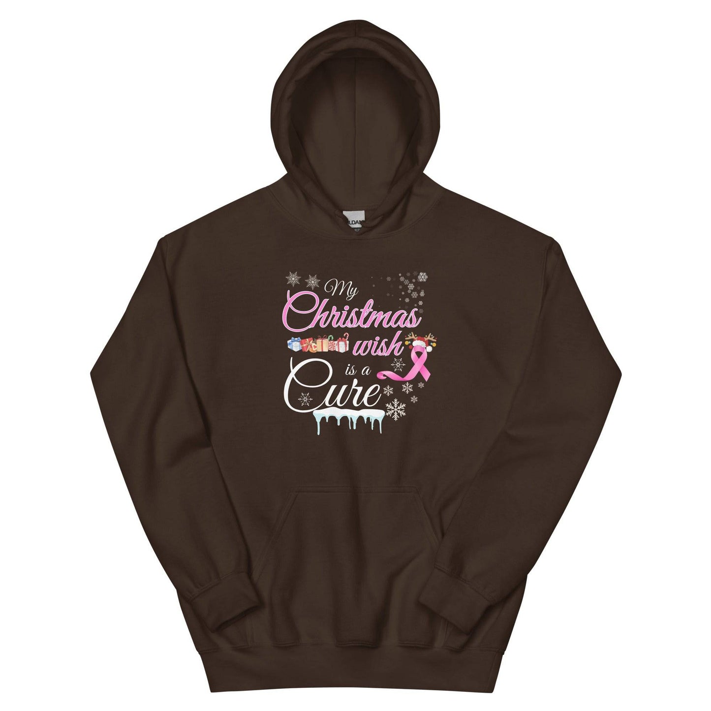 My Christmas Wish is a Cure Hoodie - JohnVsGBMDark ChocolateS