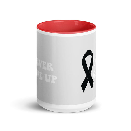 Never Give Up Mug - JohnVsGBMBlue15 oz