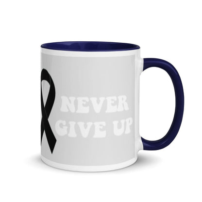 Never Give Up Mug - JohnVsGBMDark Blue11 oz