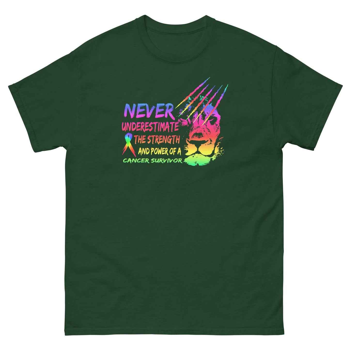 Never Underestimate Cancer Classic Tee - JohnVsGBMForest GreenS