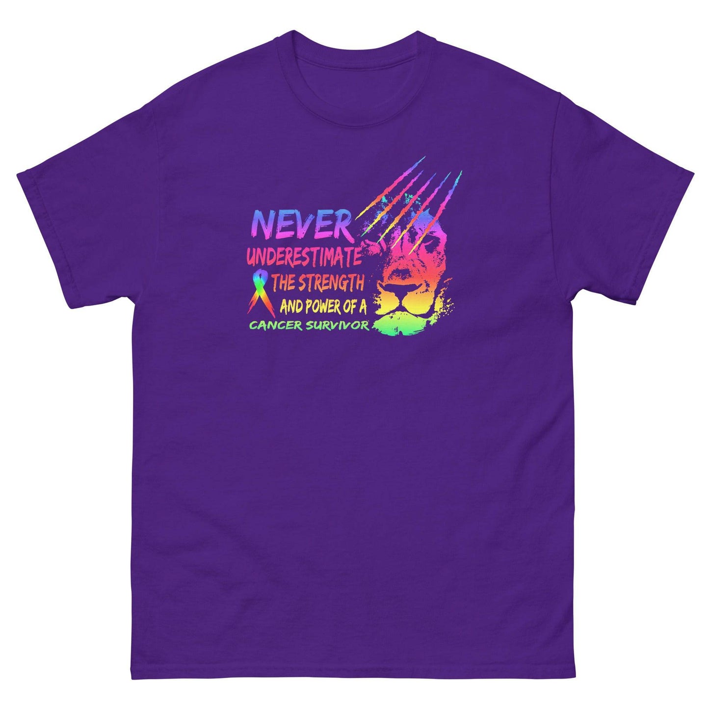 Never Underestimate Cancer Classic Tee - JohnVsGBMPurpleS