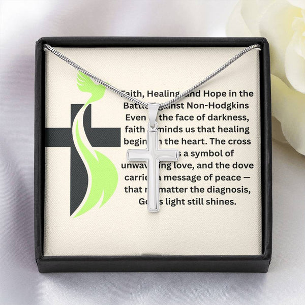 Non - Hodgkins Dove Cross Necklace - JohnVsGBMStandard BoxPolished Stainless Steel