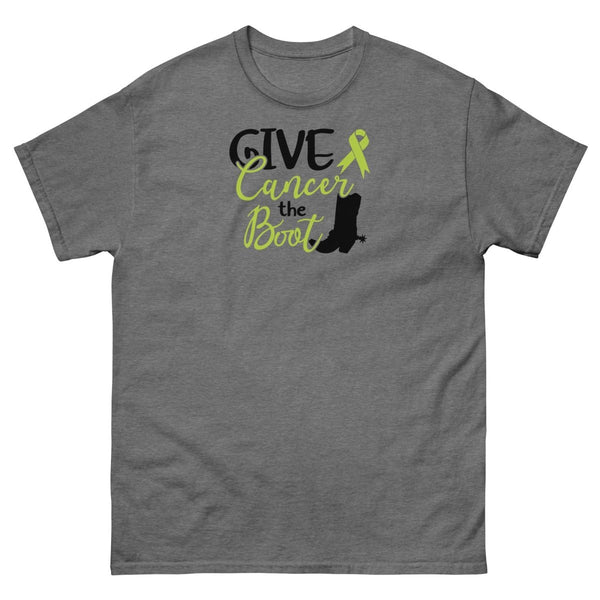 Non - Hodgkin's Lymphoma Boots Tee - JohnVsGBMGraphite HeatherS