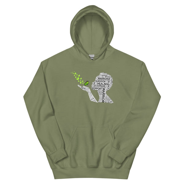 Non - Hodgkin's Lymphoma Butterfly Hoodie - JohnVsGBMMilitary GreenS