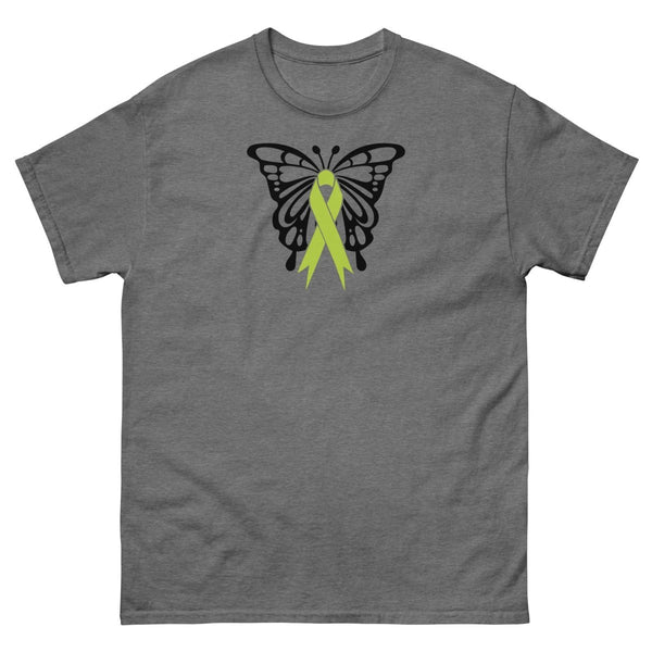 Non - Hodgkin's Lymphoma Butterfly Tee - JohnVsGBMGraphite HeatherS