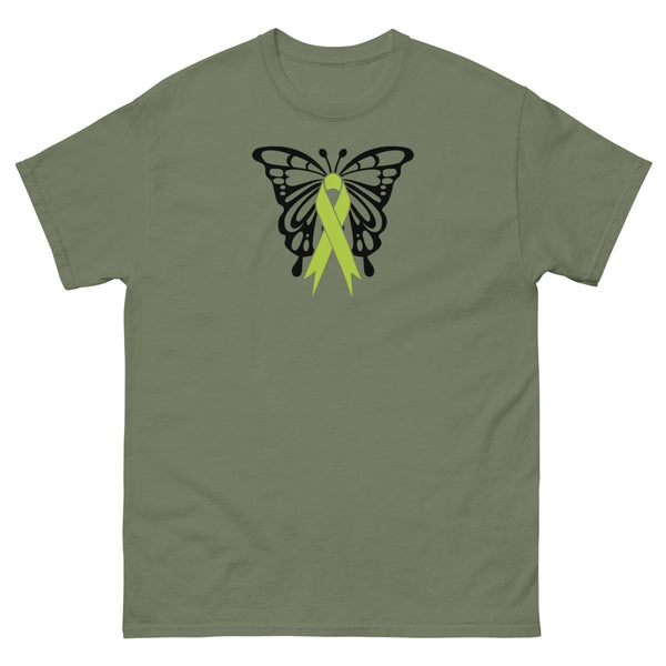 Non - Hodgkin's Lymphoma Butterfly Tee - JohnVsGBMMilitary GreenS