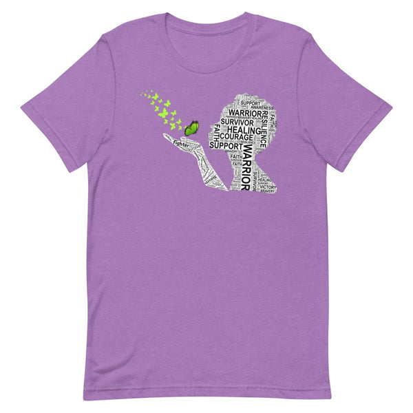 Non - Hodgkin's Lymphoma Butterfly Tee - JohnVsGBMHeather Team PurpleXS