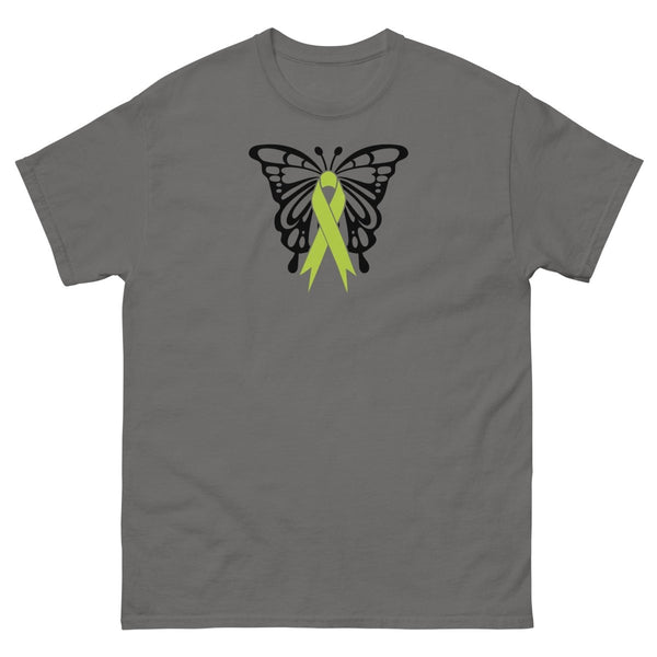 Non - Hodgkin's Lymphoma Butterfly Tee - JohnVsGBMCharcoalS