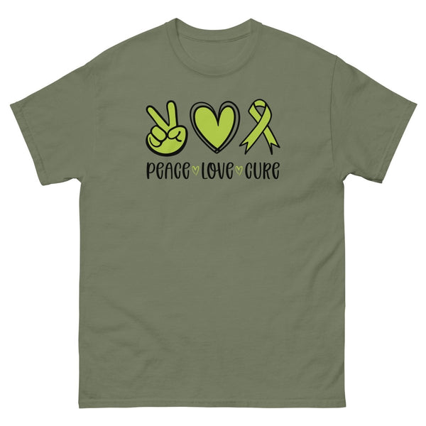 Non - Hodgkin's Lymphoma Peace Tee - JohnVsGBMMilitary GreenS