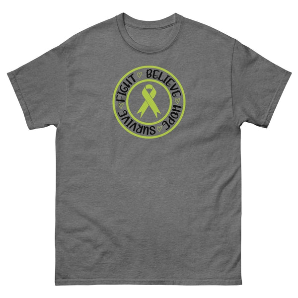 Non - Hodgkin's Lymphoma Survive Circle Tee - JohnVsGBMGraphite HeatherS