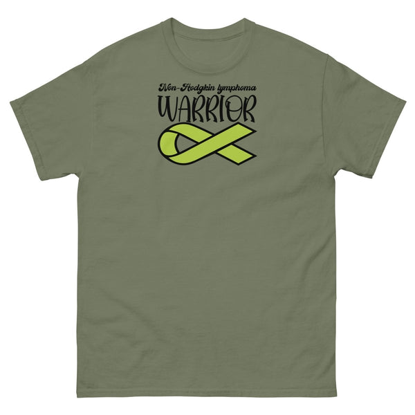 Non - Hodgkin's Lymphoma Warrior Ribbon Tee - JohnVsGBMMilitary GreenS