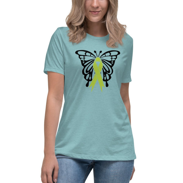 Non - Hodgkin's Lymphoma Women's Butterfly Tee - JohnVsGBMHeather Blue LagoonS