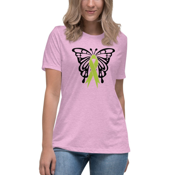 Non - Hodgkin's Lymphoma Women's Butterfly Tee - JohnVsGBMHeather Prism LilacS