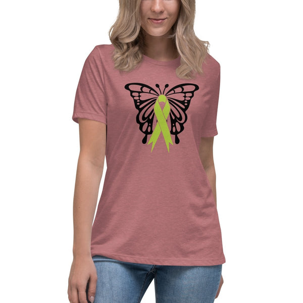 Non - Hodgkin's Lymphoma Women's Butterfly Tee - JohnVsGBMHeather MauveS