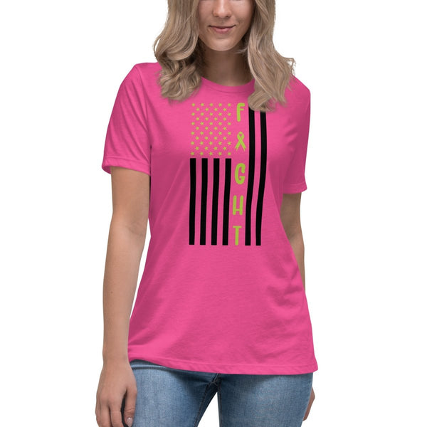 Non - Hodgkin's Lymphoma Women's Faith Flag Tee - JohnVsGBMBerryS