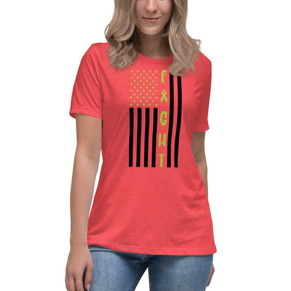 Non - Hodgkin's Lymphoma Women's Faith Flag Tee - JohnVsGBMHeather RedS