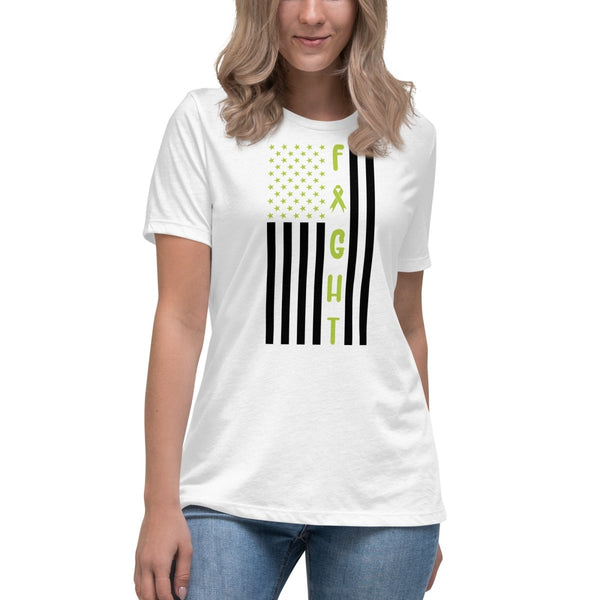 Non - Hodgkin's Lymphoma Women's Faith Flag Tee - JohnVsGBMWhiteS