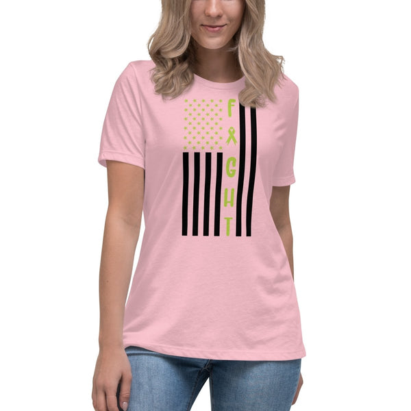 Non - Hodgkin's Lymphoma Women's Faith Flag Tee - JohnVsGBMPinkS