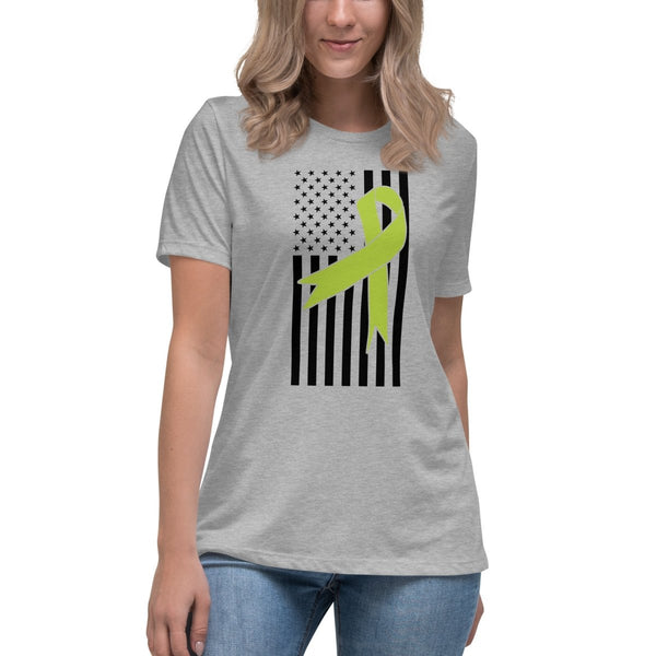 Non - Hodgkin's Lymphoma Women's Faith Ribbon Tee - JohnVsGBMAthletic HeatherS