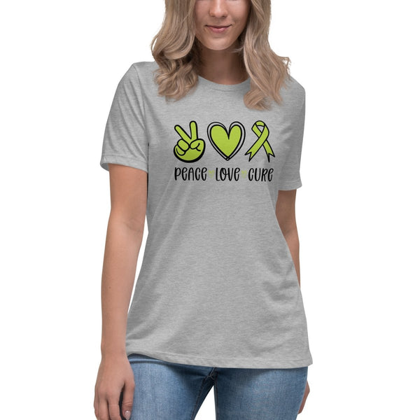 Non - Hodgkin's Lymphoma Women's Peace Tee - JohnVsGBMAthletic HeatherS