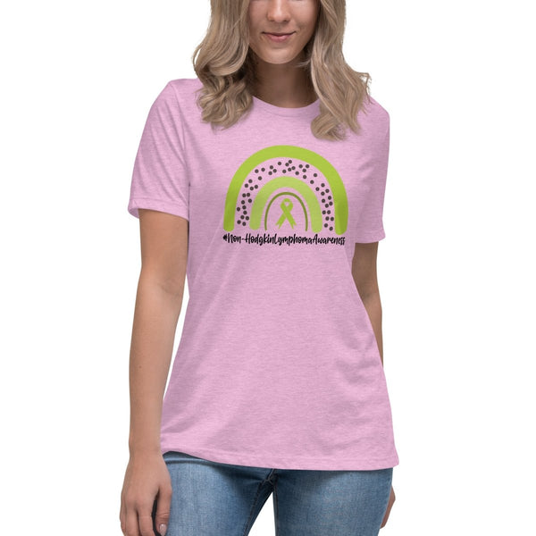 Non - Hodgkin's Lymphoma Women's Rainbow Tee - JohnVsGBMHeather Prism LilacS