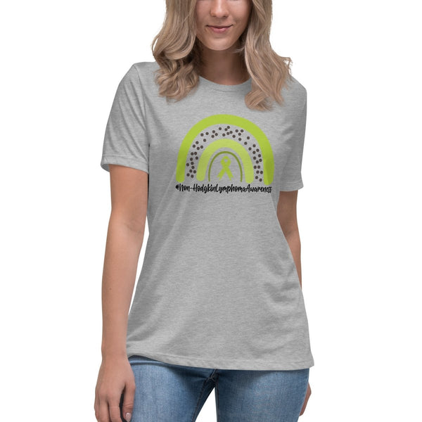 Non - Hodgkin's Lymphoma Women's Rainbow Tee - JohnVsGBMAthletic HeatherS