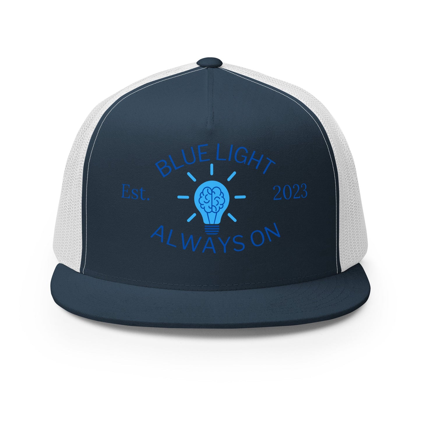 Optune 2 "Keep the Blue Light on" Cap - JohnVsGBMNavy/ White