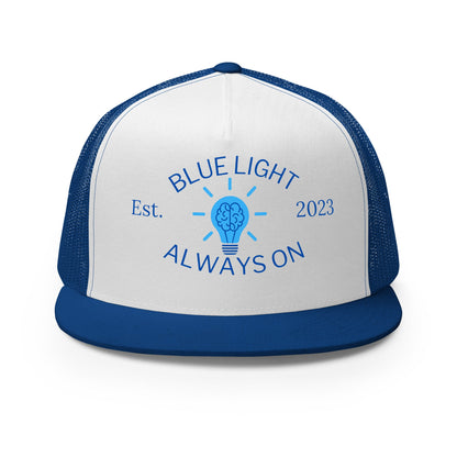 Optune 2 "Keep the Blue Light on" Cap - JohnVsGBMRoyal/ White/ Royal