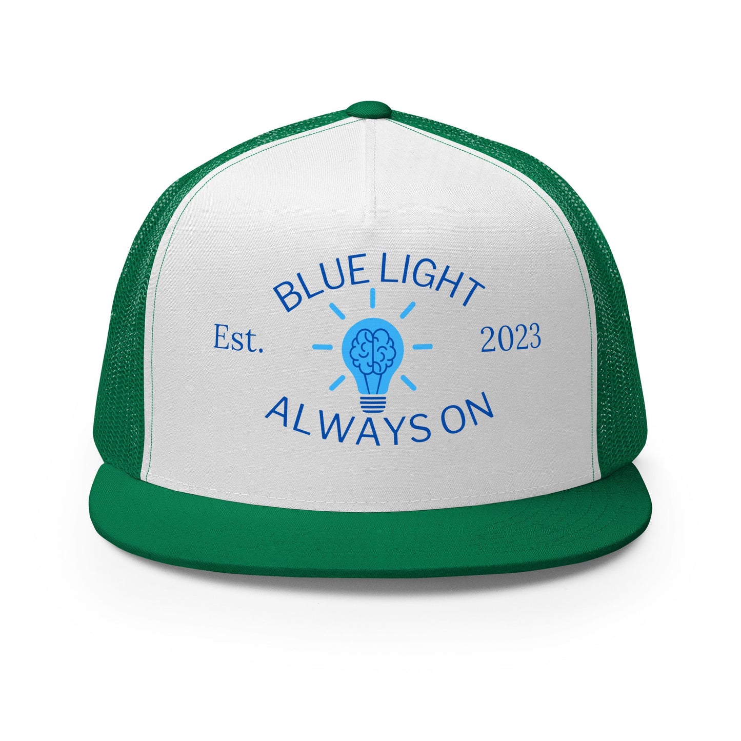 Optune 2 "Keep the Blue Light on" Cap - JohnVsGBMKelly/ White/ Kelly