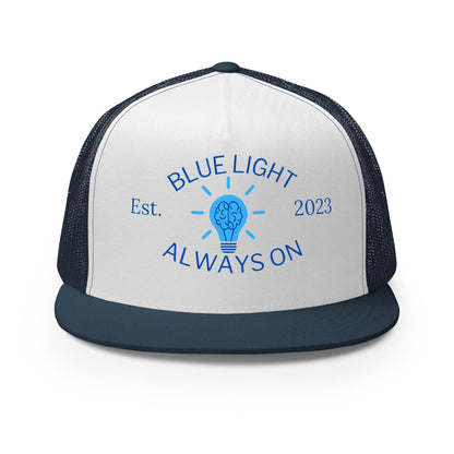 Optune 2 "Keep the Blue Light on" Cap - JohnVsGBMNavy/ White/ Navy