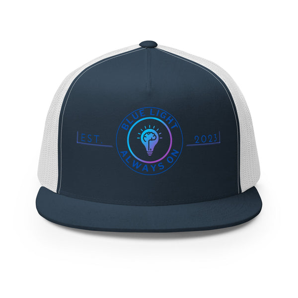 Optune "Keep the Blue Light on" Cap - JohnVsGBMNavy/ White