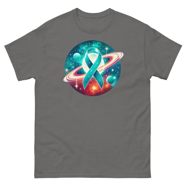 Ovarian Cancer Bright Moon Galaxy Tee - JohnVsGBMCharcoalS