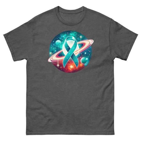 Ovarian Cancer Bright Moon Galaxy Tee - JohnVsGBMDark HeatherS