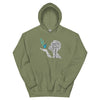 Ovarian Cancer Butterfly Hoodie - JohnVsGBMMilitary GreenS