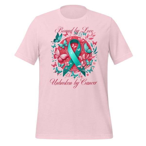 Ovarian Cancer Butterfly Love Tee - JohnVsGBMSoft PinkS