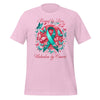 Ovarian Cancer Butterfly Love Tee - JohnVsGBMHeather Prism LilacS