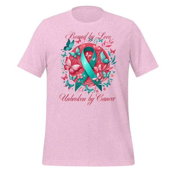 Ovarian Cancer Butterfly Love Tee - JohnVsGBMHeather Prism LilacS