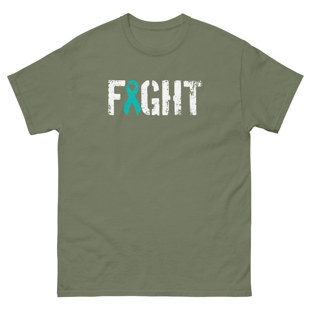 Ovarian Cancer Fight Tee - JohnVsGBMMilitary GreenS