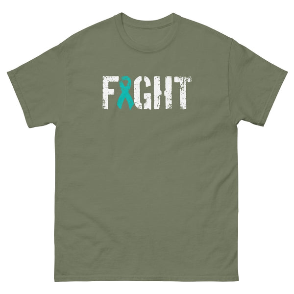 Ovarian Cancer Fight Tee - JohnVsGBMMilitary GreenS