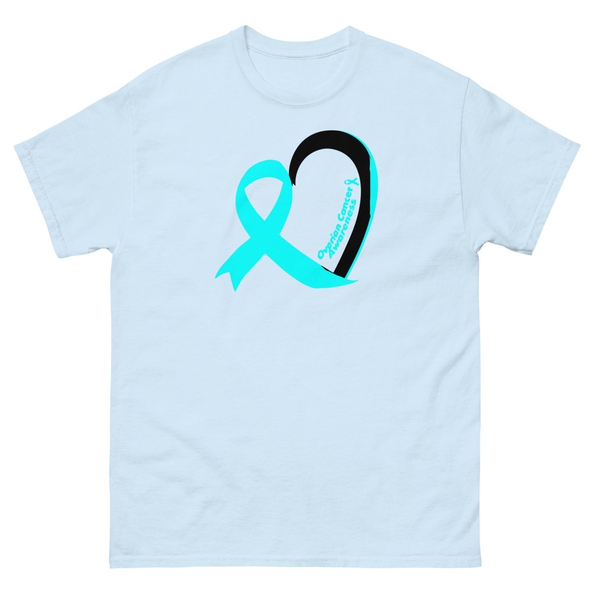 Ovarian Cancer Heart Tee - JohnVsGBMLight BlueS