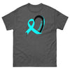 Ovarian Cancer Heart Tee - JohnVsGBMDark HeatherS