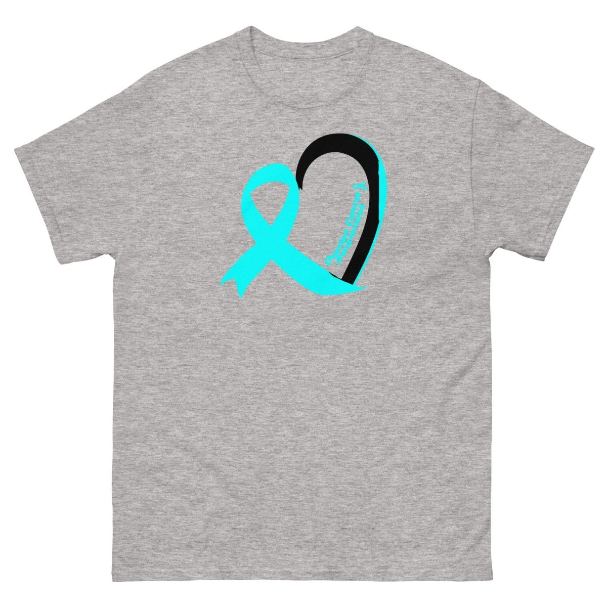 Ovarian Cancer Heart Tee - JohnVsGBMSport GreyS