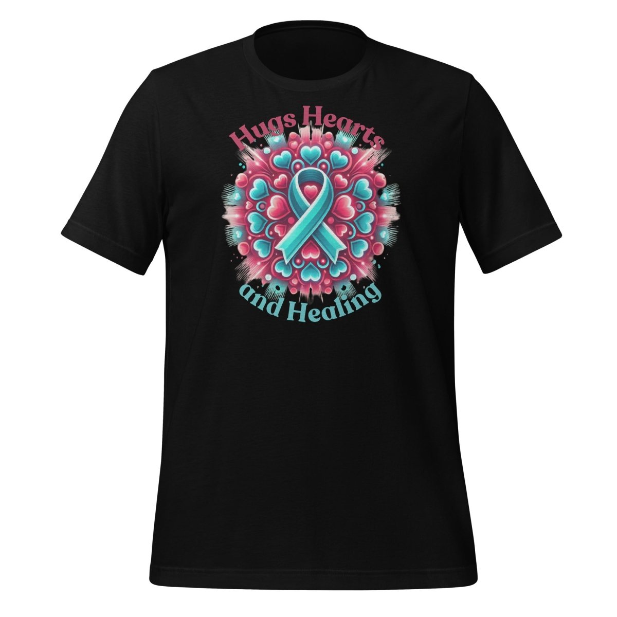 Ovarian Cancer Hugs Love Tee - JohnVsGBMBlackS