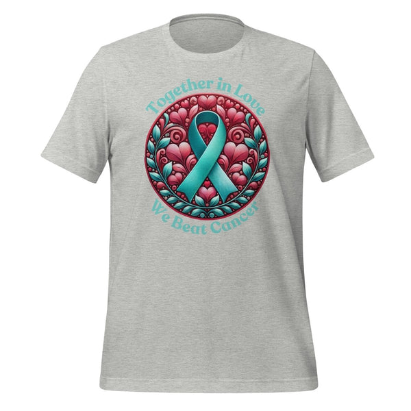 Ovarian Cancer Love Tee - JohnVsGBMAthletic HeatherS